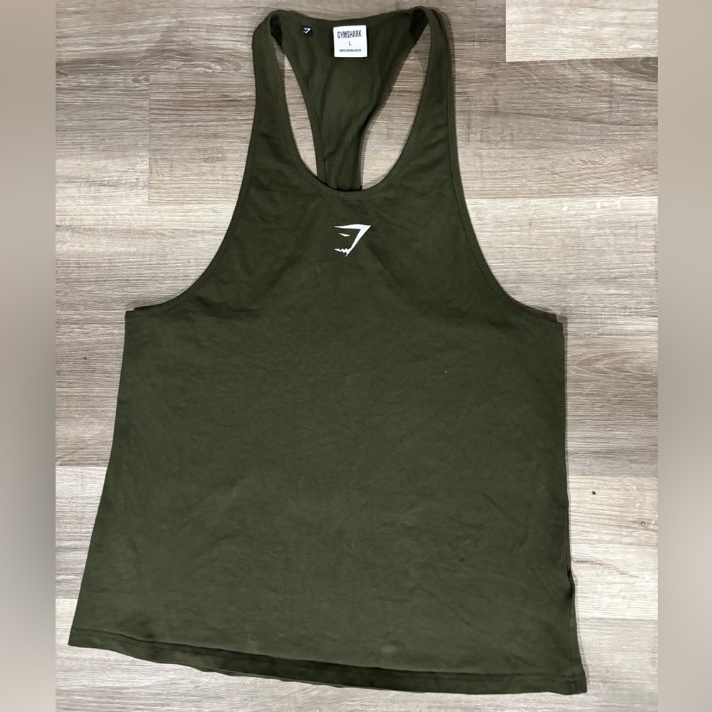 Gymshark Olive Green Muscle Tank - Picture 1 of 3